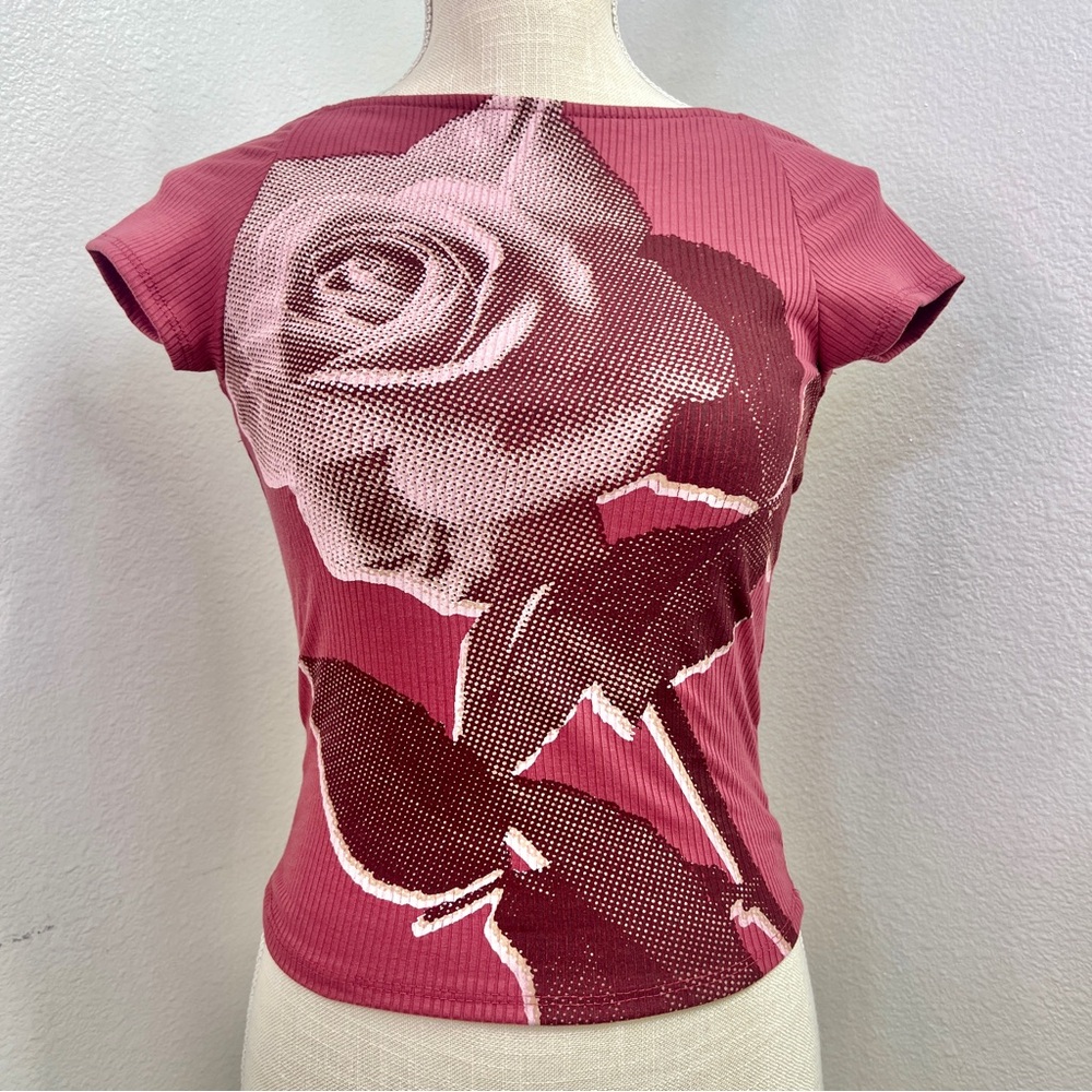 NWT Urban Outfitters Rose Nadia Rose Low Back Top